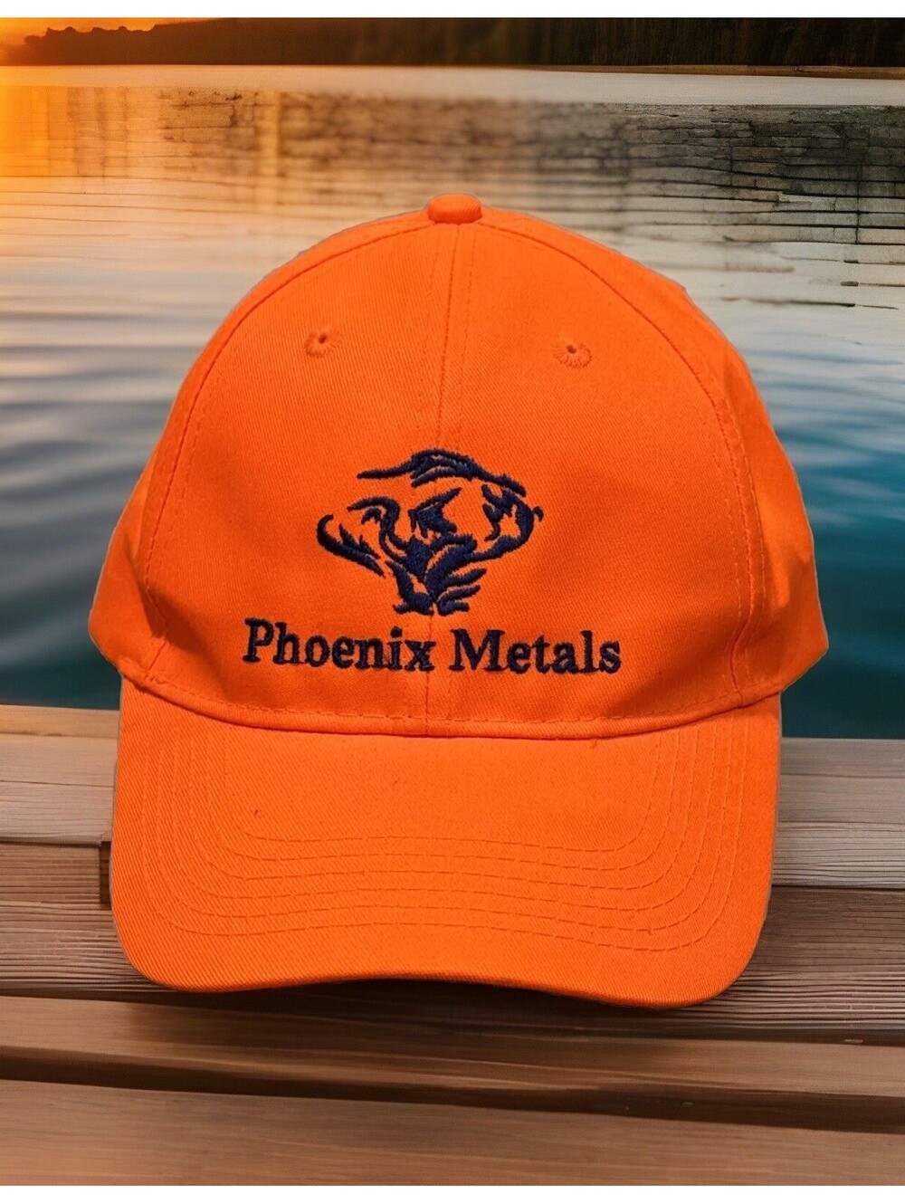 Phoenix Metals Carbon Stainless Aluminum Blaze Orange Hunting Baseball Cap